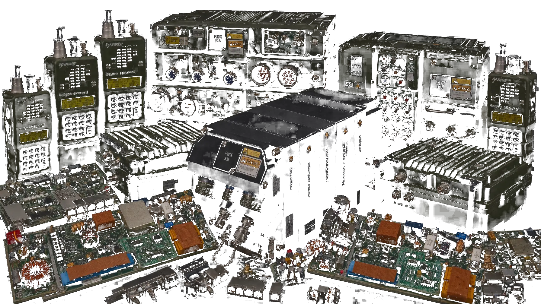 Radios HF/VHF/UHF & terminaux SATCOM