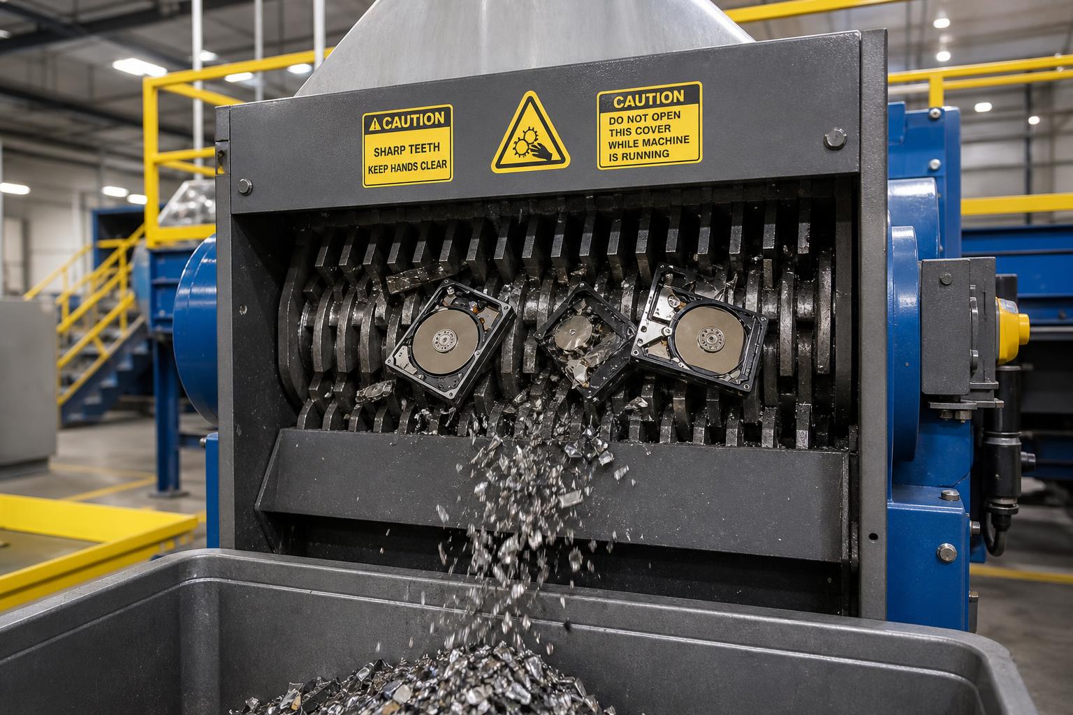 Broyage industriel des disques durs